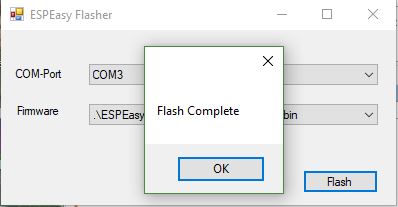 Flashen gereed