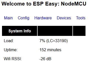 ESPEasy interface