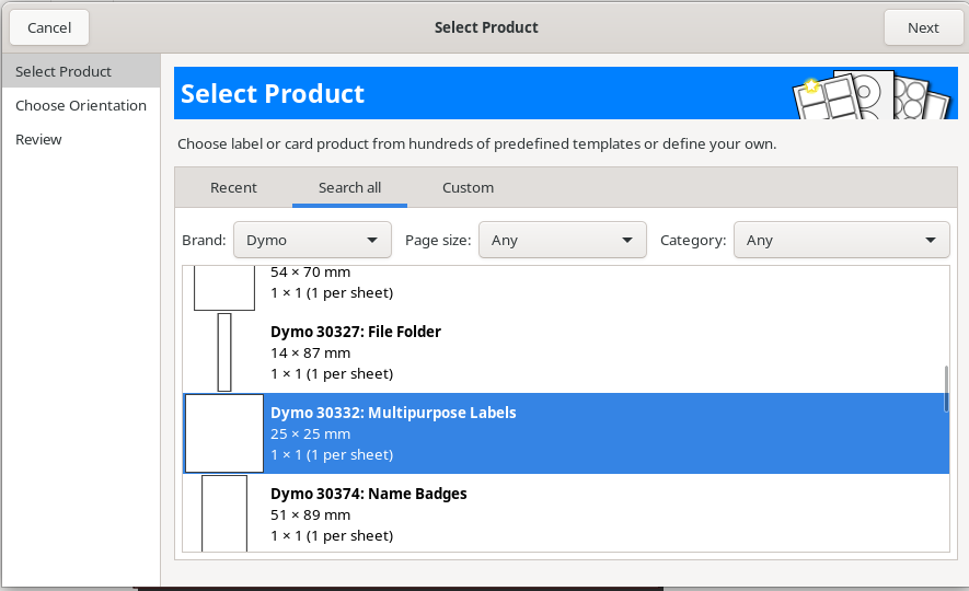 Kies product